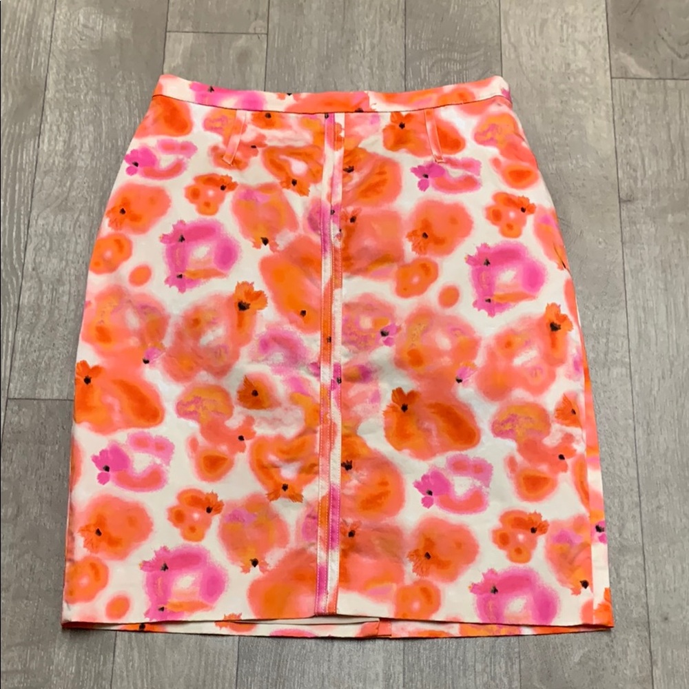 Womens Ann Taylor Dancing Blooms‎ Colorful Casual Pencil Skirt - Picture 2 of 9